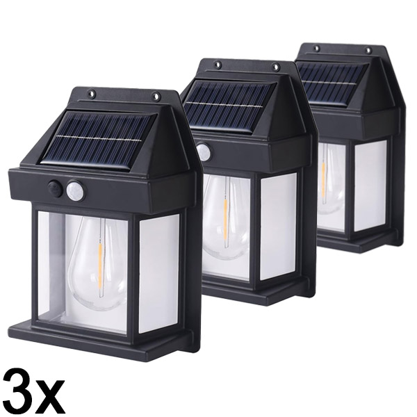 3x Solarna svetla sa senzorima pokreta za spoljašnju upotrebu | FLUXLAMP