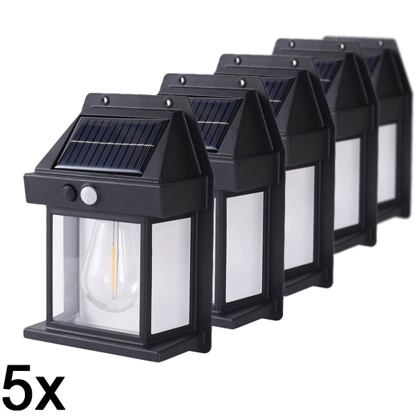 5x Solarna svetla sa senzorima pokreta za spoljašnju upotrebu | FLUXLAMP