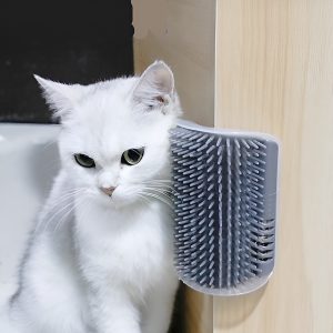 Ugaona četka za samonegu mačaka – montaža lepljenjem ili šrafovima | CATGROOM